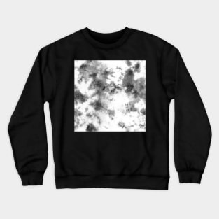 Black and White Tie-Dye Spots Crewneck Sweatshirt